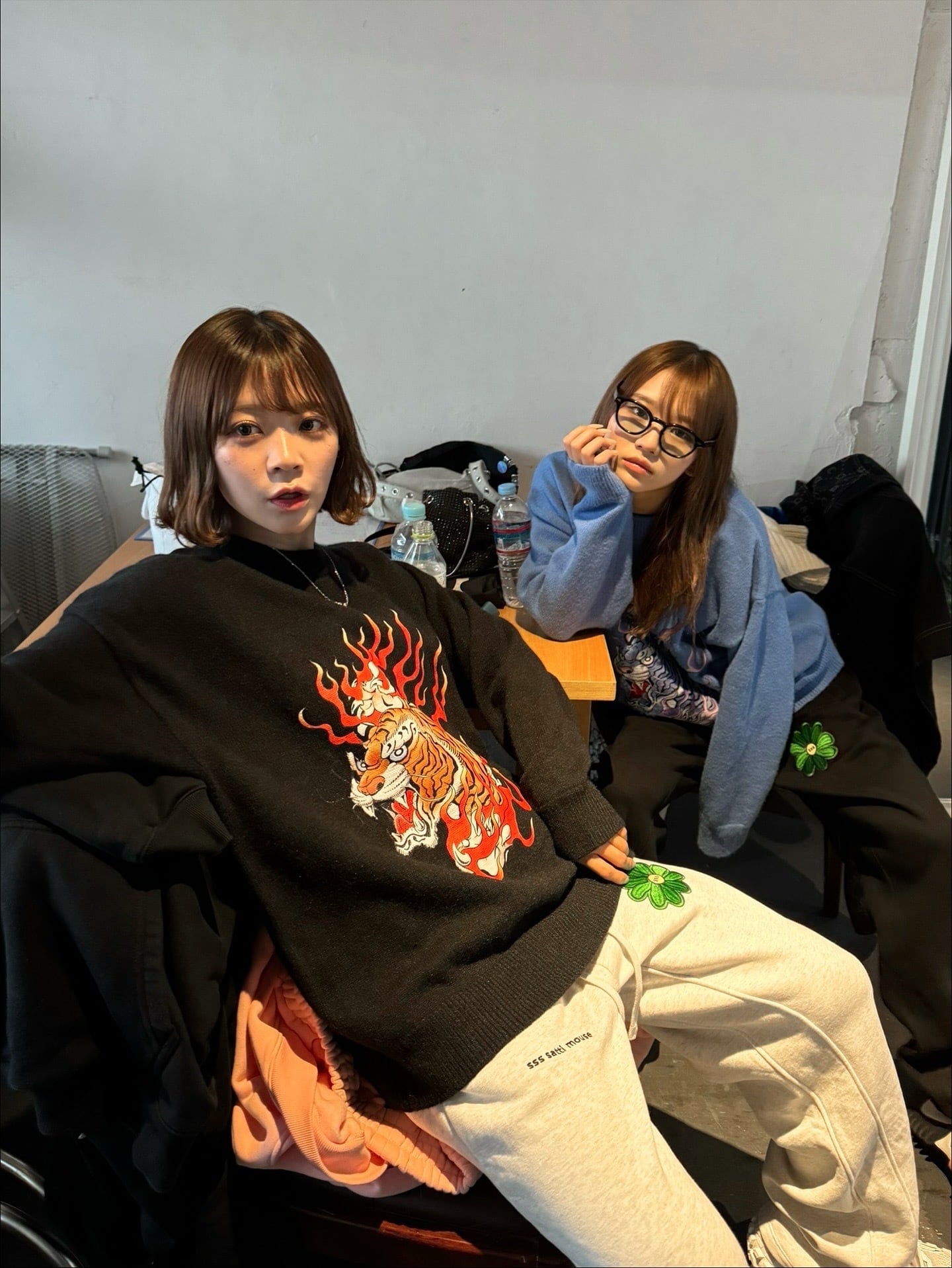 Fire Tiger knit/blue | チュウカタベタイ