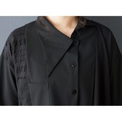 切り替えデザイン アシンメトリー シャツ  00348