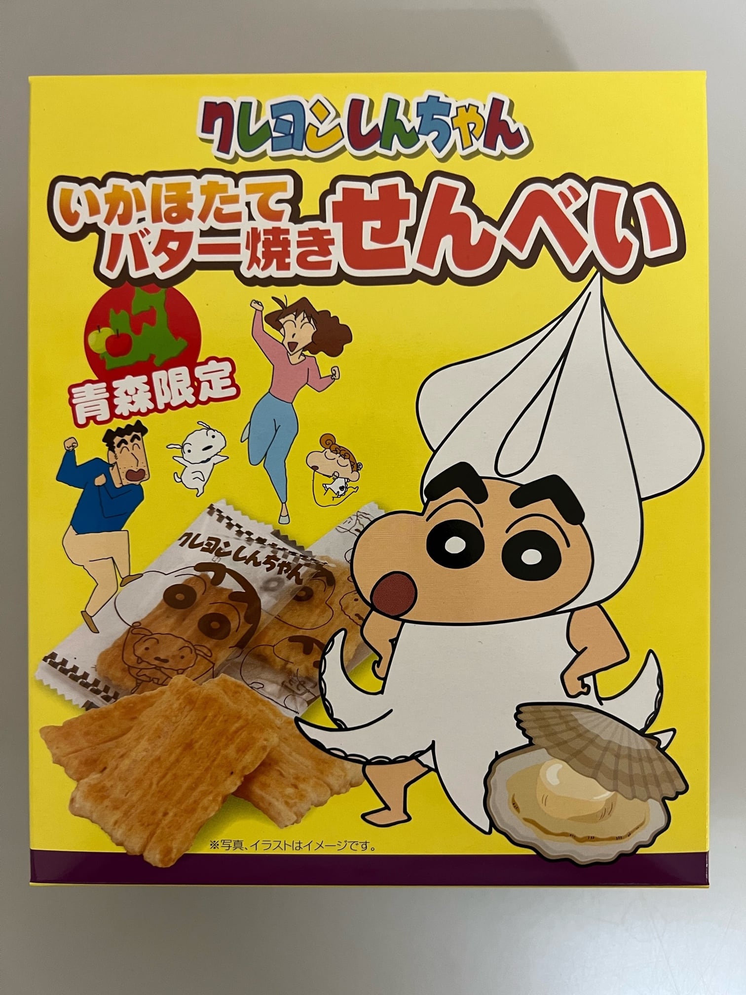 青森限定 クレヨンしんちゃん いかほたてバター焼きせんべい | 青森の