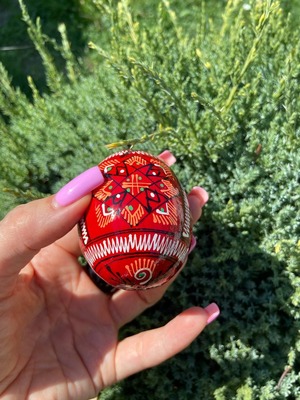 装飾用プィサンカ（イースターエッグ）with stand　コロミヤ博物館モデル