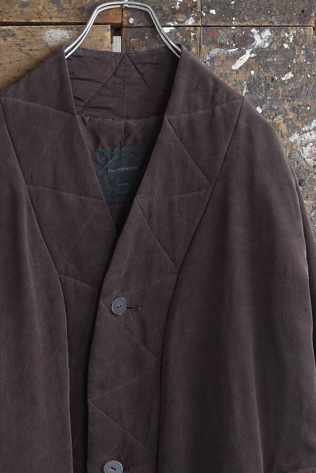 CHEZ VIDALENC - SILK COAT PUFFY / DARK BROWN | Brownie