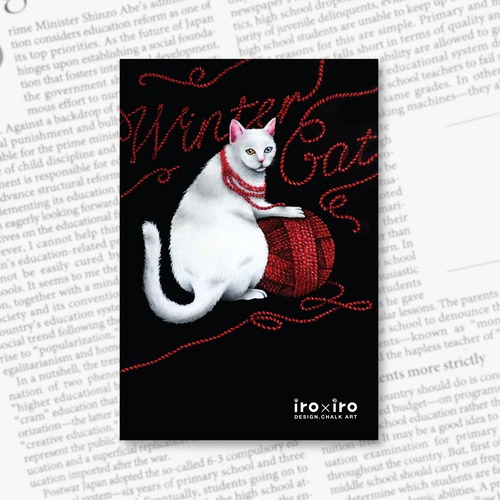 POST CARD「winter cat」