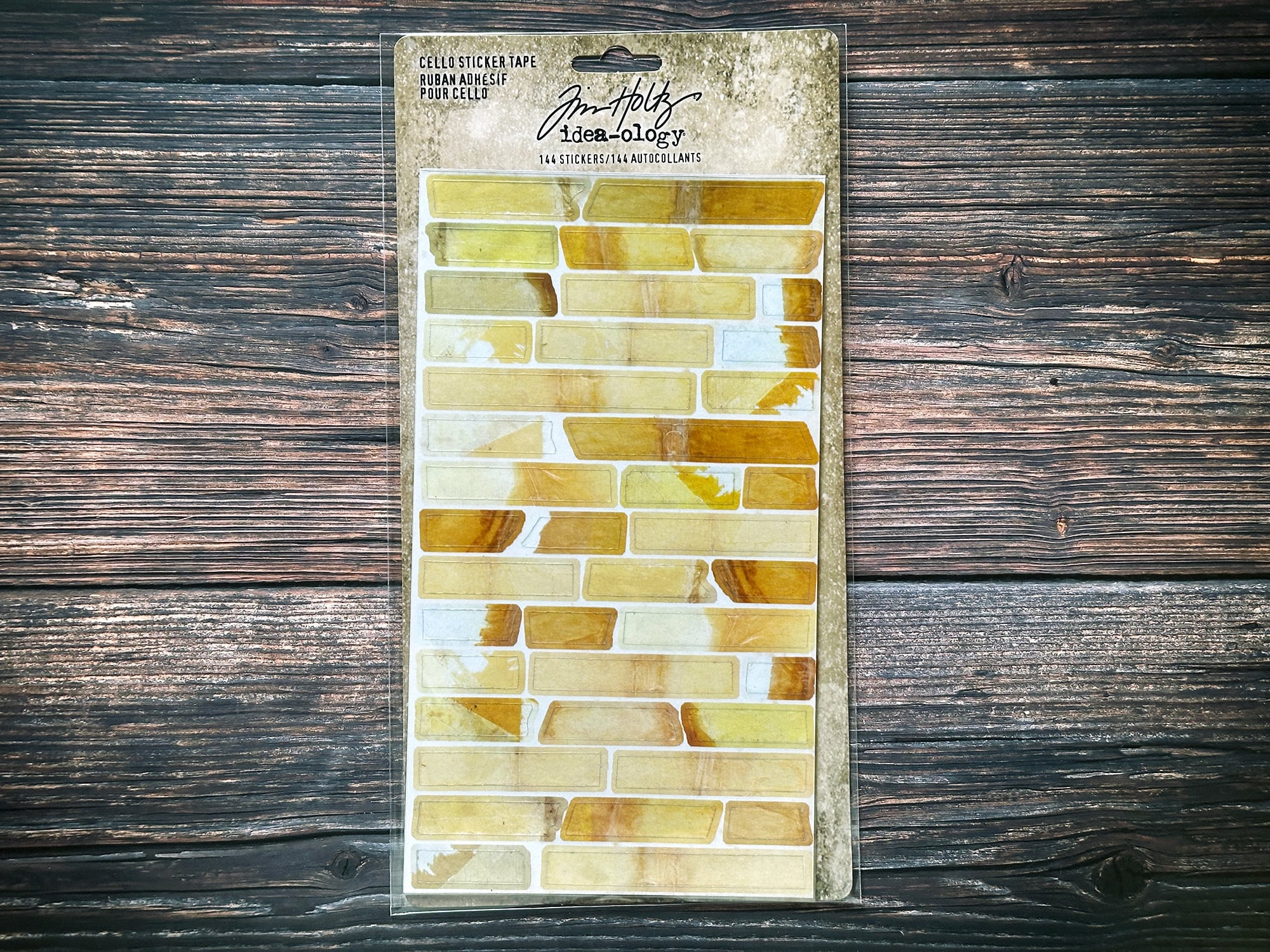 Tim Holtz ヴィンテージセロテープ風シール 144ピース入り Idea-ology