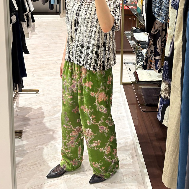 シアーベロアボタニカルパンツ