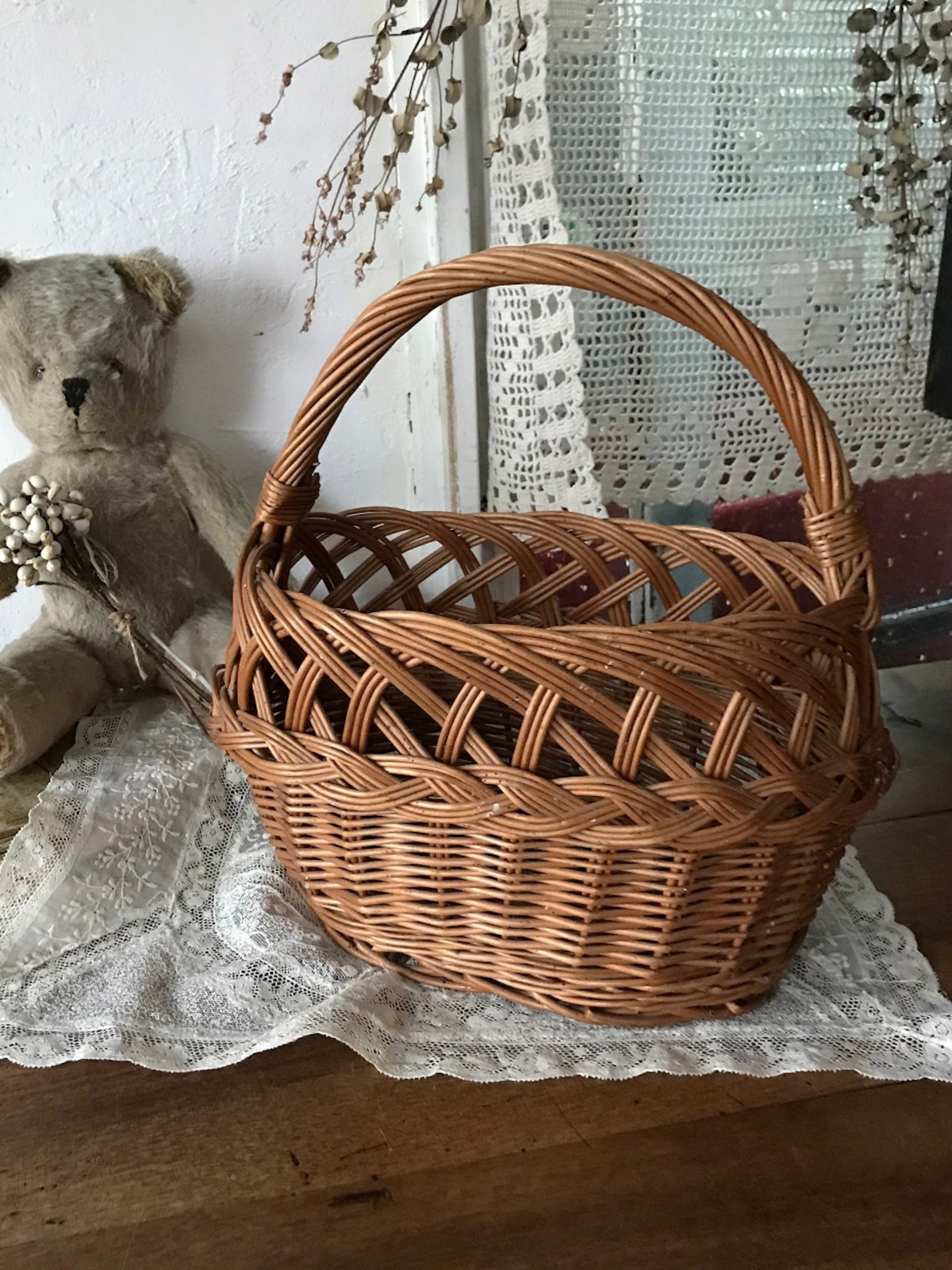 フランス アンティーク パニエ バスケット | Brocante de La Cocotte 