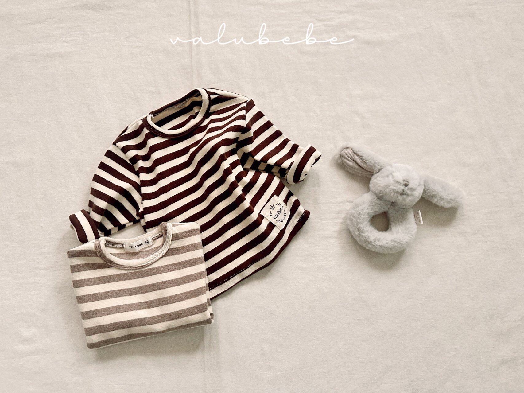 【予約】Stripe Fluffy Tee (Bebe, Kids)