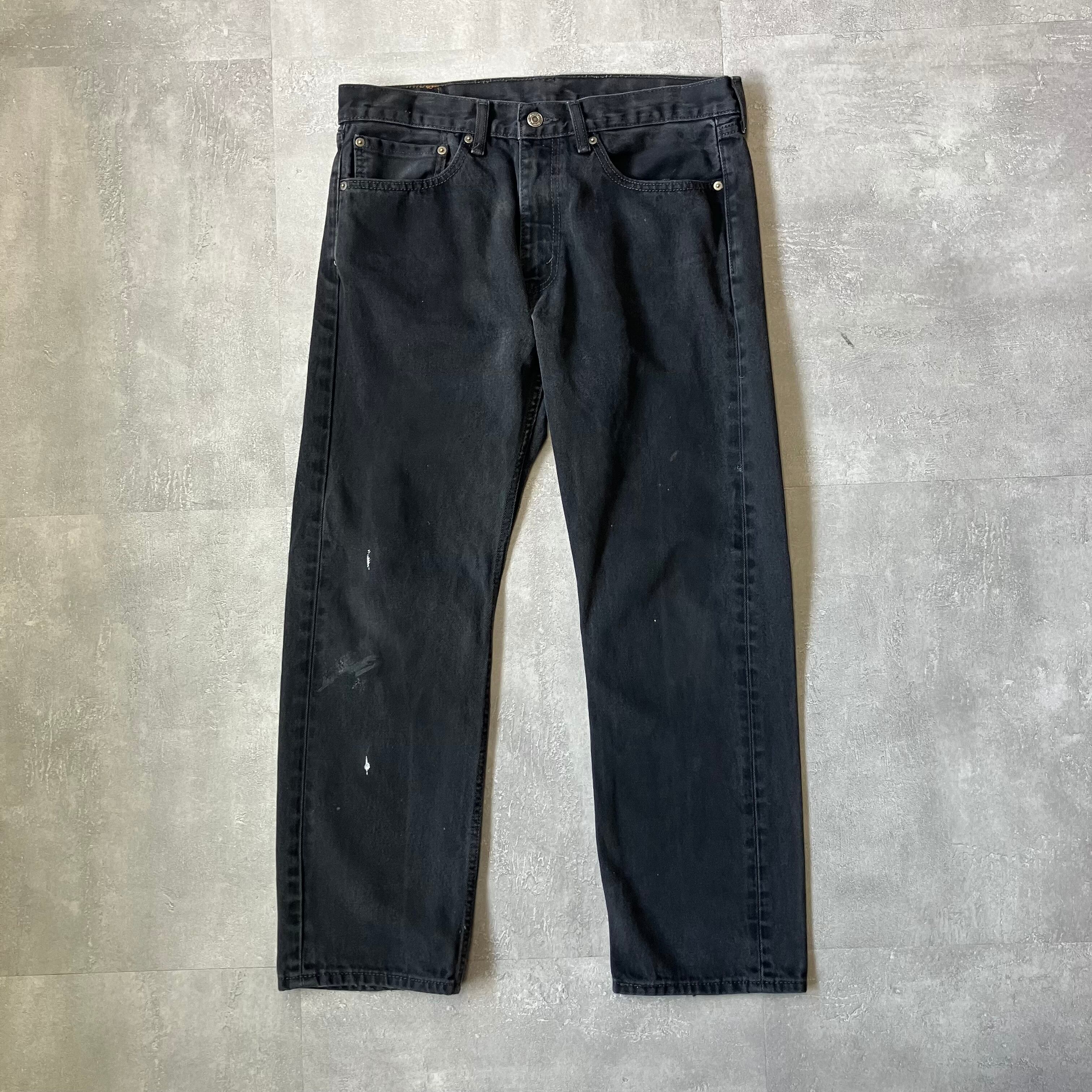 《実寸w36l28》Levi's リーバイス 505 ブラックデニム No.3453