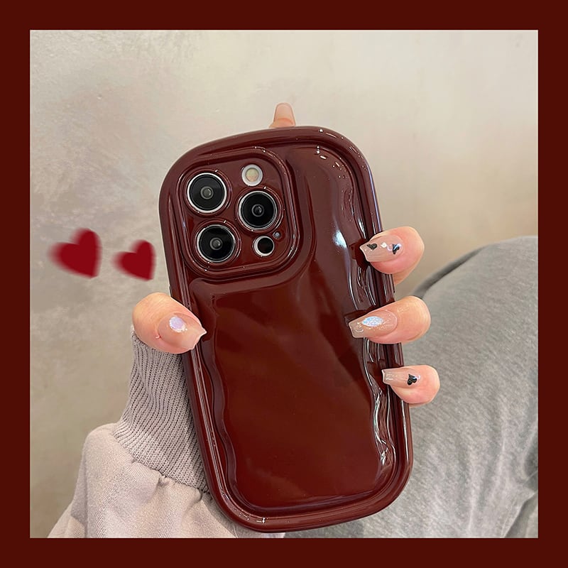 ぷっくり艶エナメル◎新型 iPhone14 対応 シリコンケース 耐衝撃 カメラ保護 無地 スマホケース ND-14881