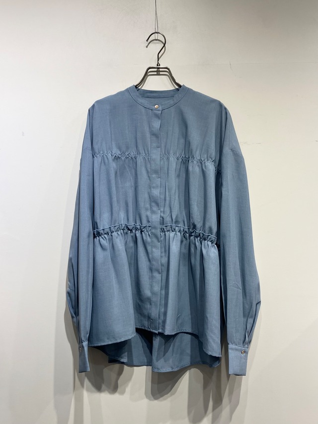 CYAN TOKYO シャーリングティアードブラウス