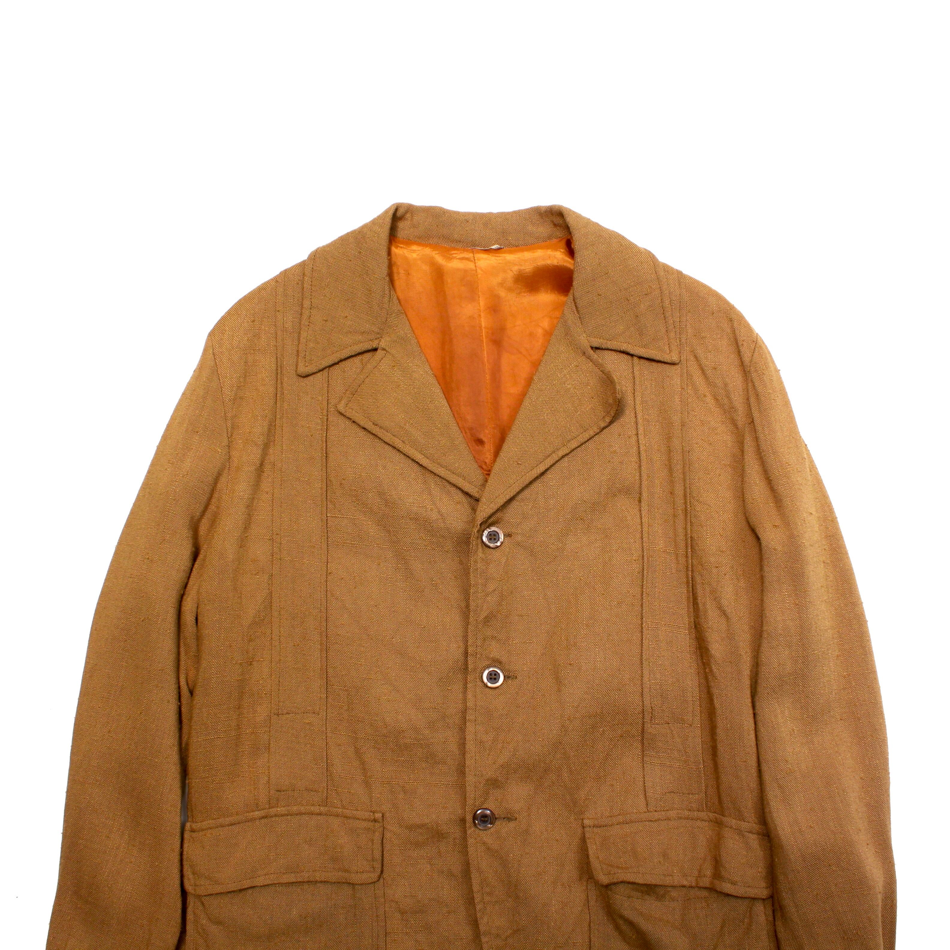 0404. 1950's berkray nassau jacket マスタードイエロー 絣ネップ