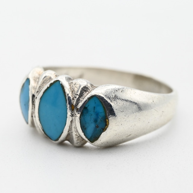Three Turquoise Top Accent Ring  #9.0 / Denmark