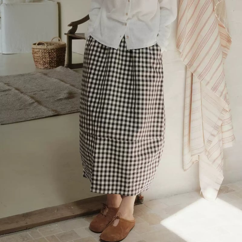 チェックデザインスカート M1828