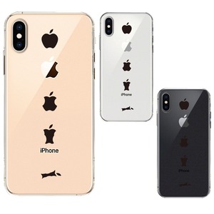 【即納】iPhoneX XS おもしろデザイン アップル 食べられる クリアケース ソフトケース 可愛い ブラック