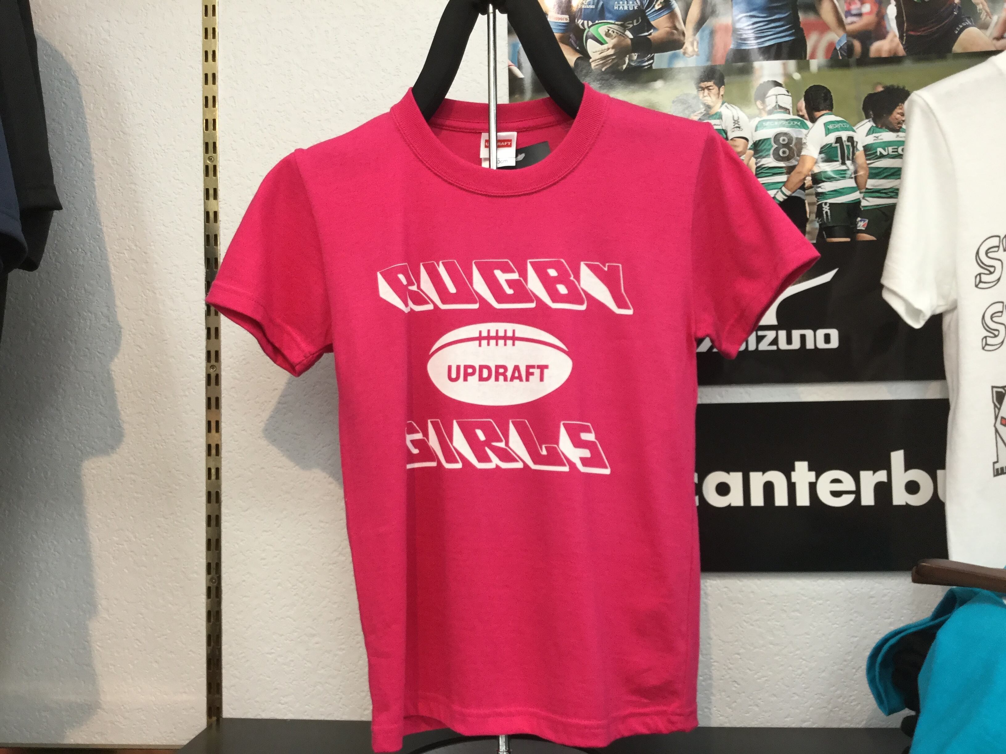【キッズ】オリジナルラグビーTシャツ　ピンク(綿100％)