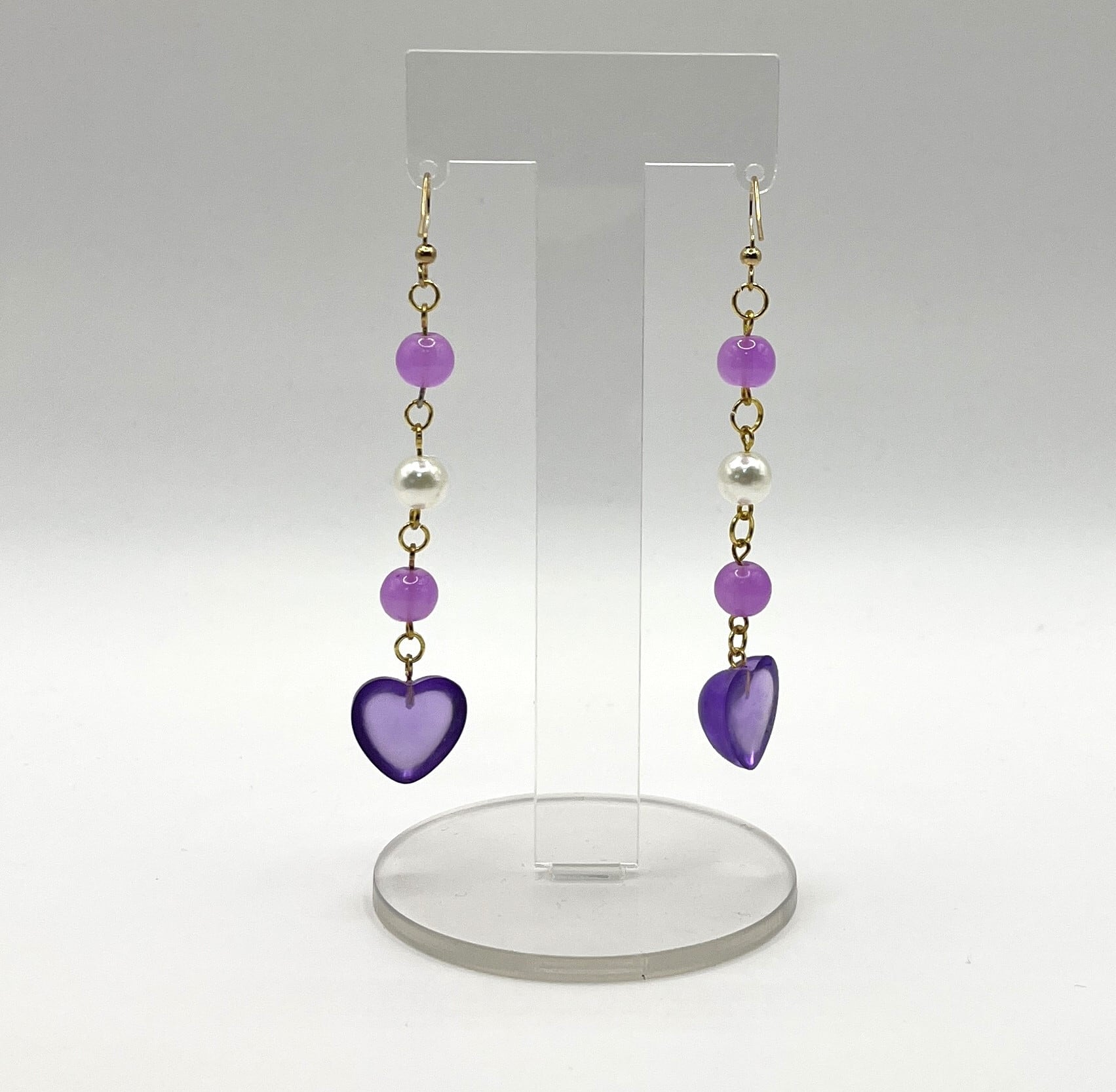 推し活 ピアス ハート 紫担当 | ♡OSHI LOVE♡Shop