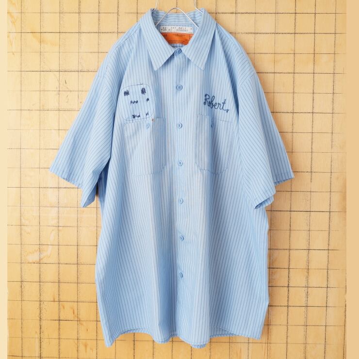 50s USA製 米軍実品 U.S.ARMY 長袖 ミリタリー チノ シャツ マチ付き