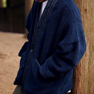 ★V-NECK CARDIGAN POLAR FLEECE COAT　　　A0508