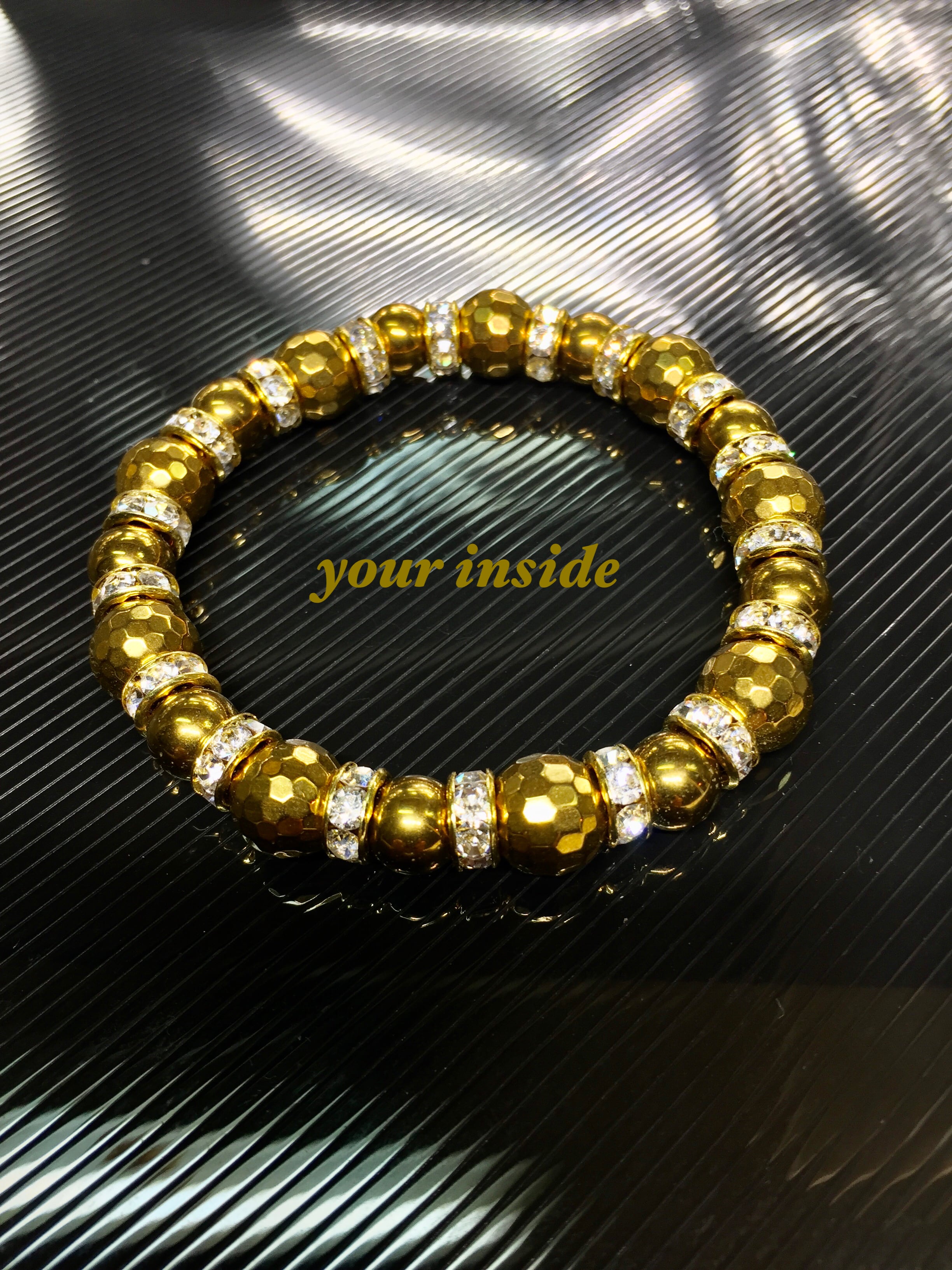 ゴールドヘマタイト 天然石ブレスレット | ユアインサイド