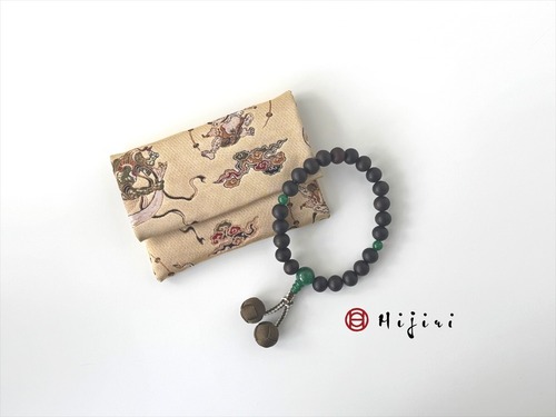 再販‼︎ お念珠入れ　ポケット付き　高級金襴…風神雷神《送料無料》