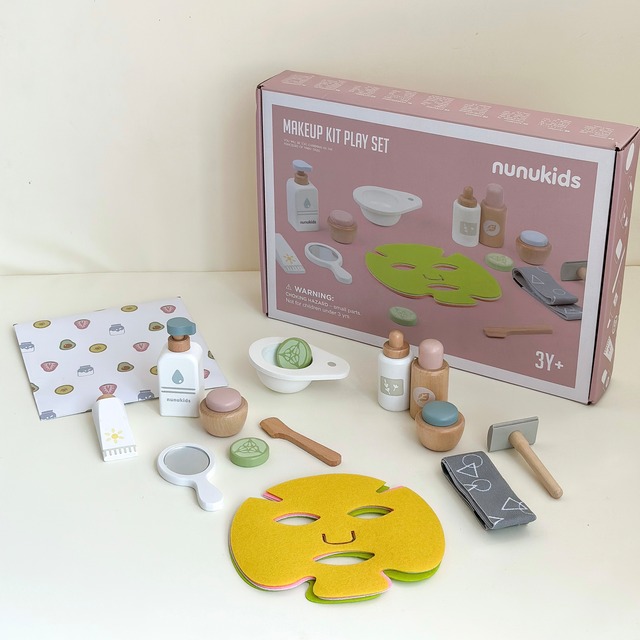 ,スキンケアセット木製おもちゃ　メイクアップごっこ遊び　シートマスク　誕生日プレゼント　ltw0022