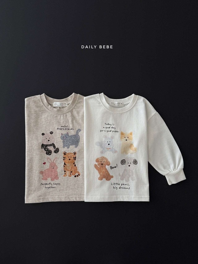 【取寄】Dailybebe スケッチブックTシャツ｜秋服｜韓国子供服｜26/AT