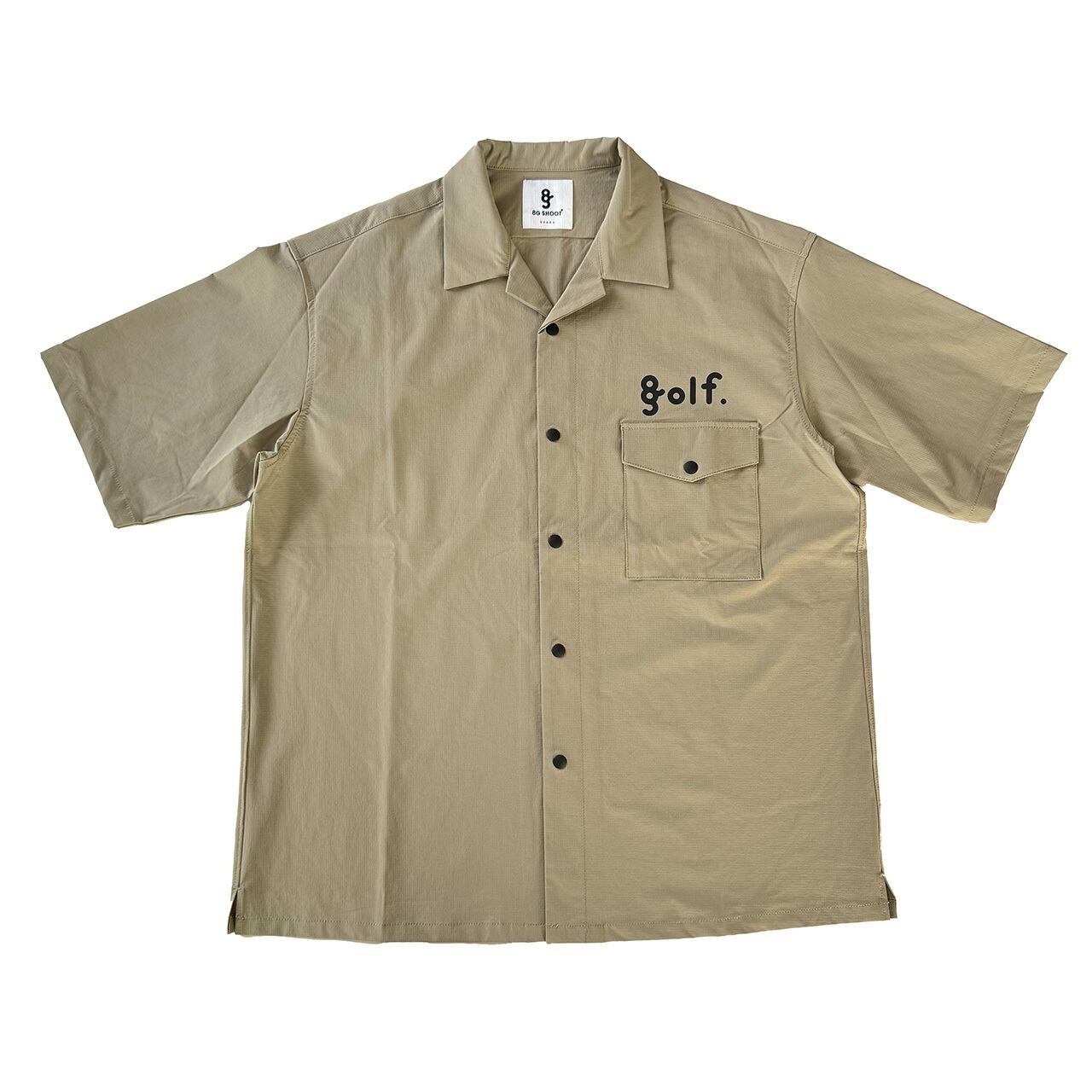 TECH OPEN COLLAR SHIRT -BEIGE- | 8G SHOOT WEBSTORE
