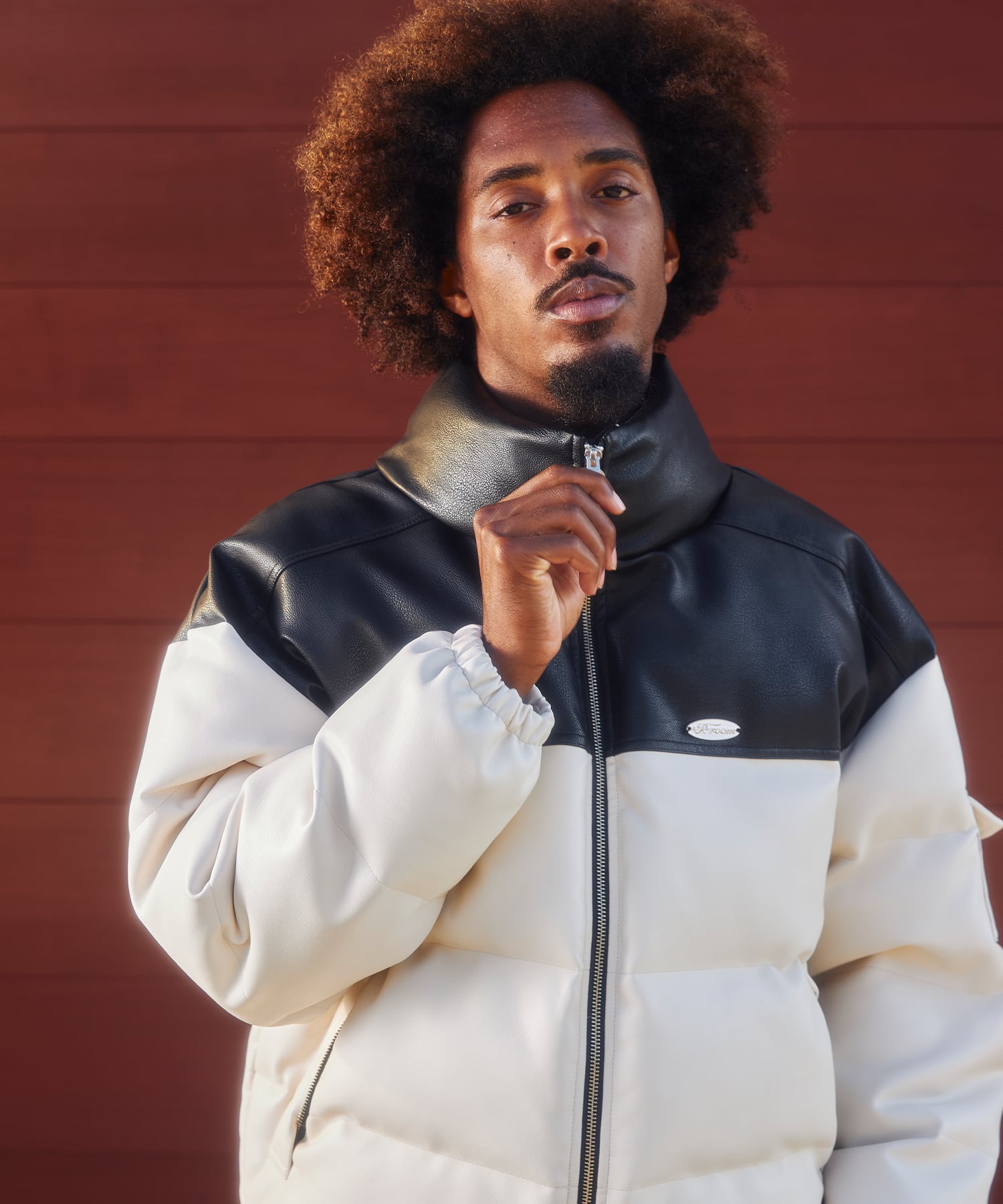 REFLEM レフレム ボア裏地PU レザースタッズ ライダースジャケット