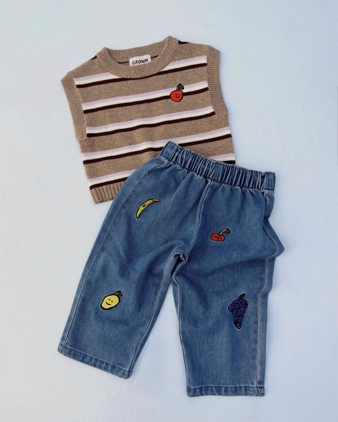 【即納/送料無料】Grown / ORGANIC FRUIT SALAD DENIM PANTS