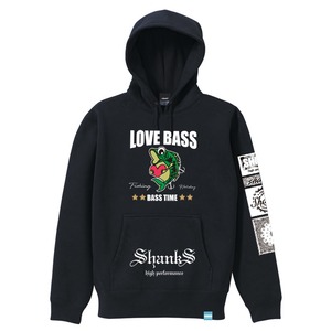 【送料無料】【裏起毛12.0oz】Love Bass Hoodie/裏起毛フーディーにキュートなバス君が登場！☆釣りTシャツ！ルアー！釣りT！釣りガール！釣りパーカー！バス釣り！