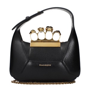 ALEXANDER MCQUEEN アレキサンダーマックイーン レディース ハンドバッグ レザー ブラック