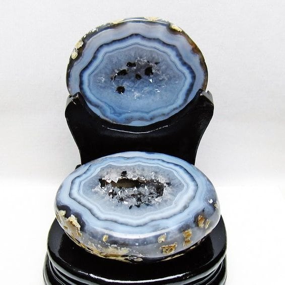 1.3Kg トレジャーメノウ アゲート ジオード 台座付属 一点物 175-1596