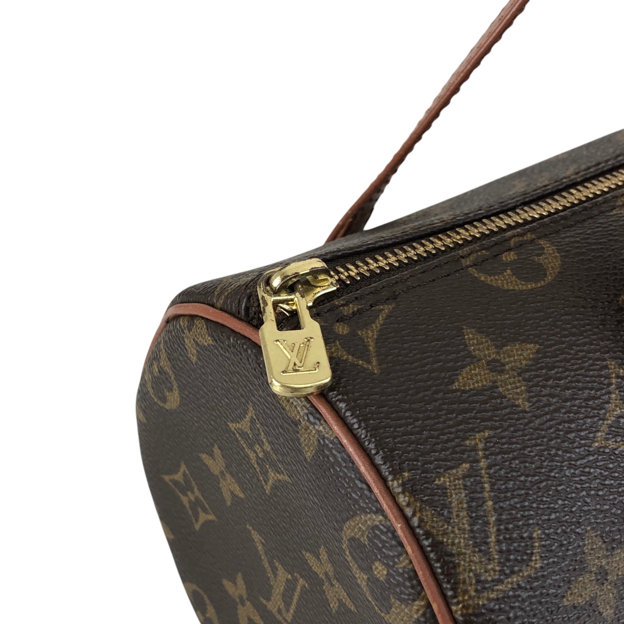 LOUIS VUITTON ルイヴィトン モノグラム ハンドバッグ ブラウン PVC