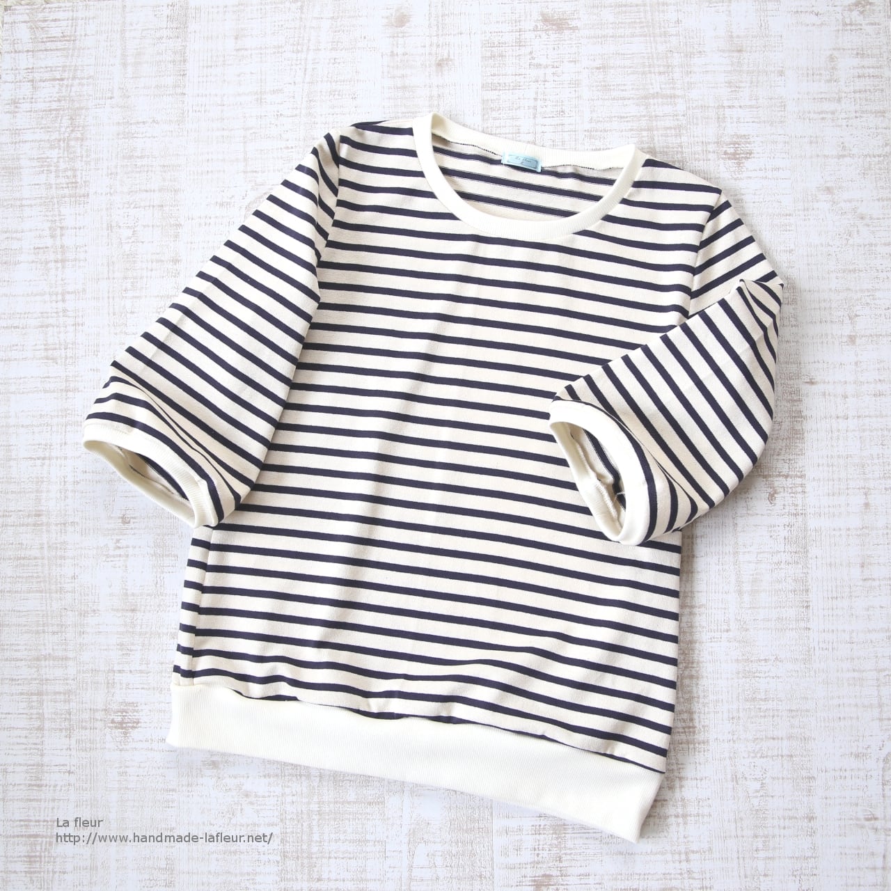 未使用LuisMariルイマリーボーダー7分袖プルオーバー カットソー トップス 未使用LuisMariルイマリー ボーダー7分袖プルオーバー