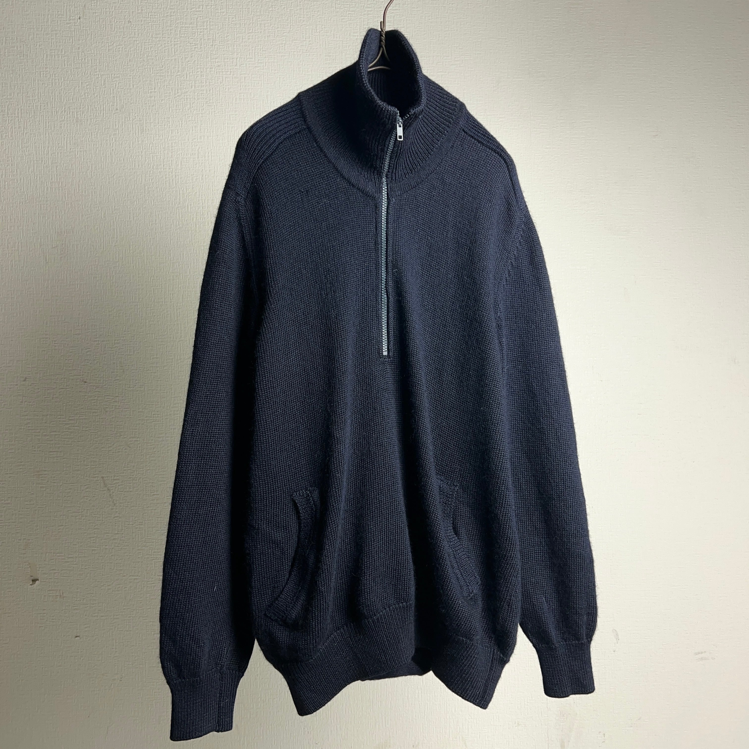 1980's Ermenegildo Zegna Half Zip Knit Sweater 80年代