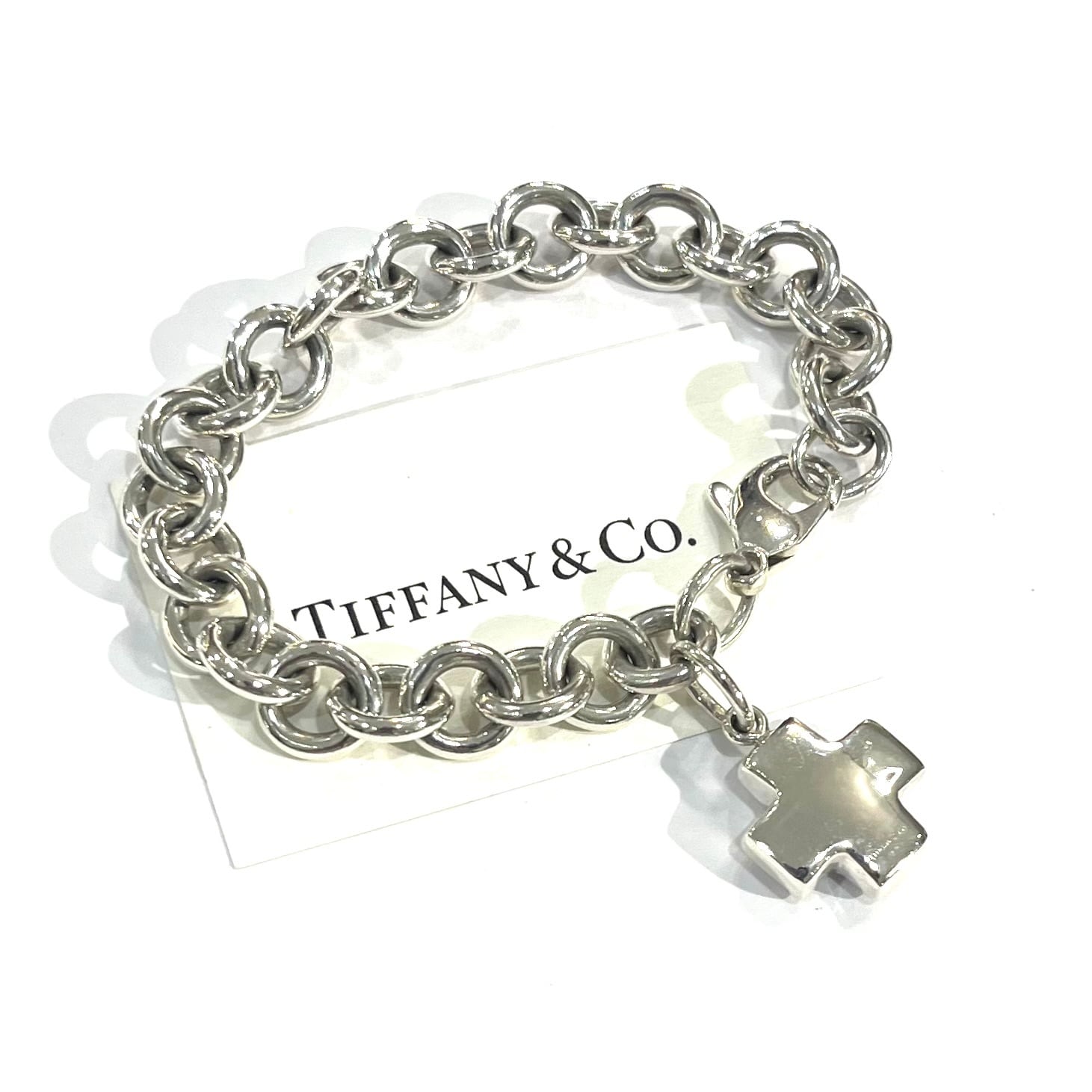 O*o様 Tiffany & Co. シルバーブレスレット TIFFANY&CO.】2672 ティファニー ローマンクロスチャーム ブレスレット