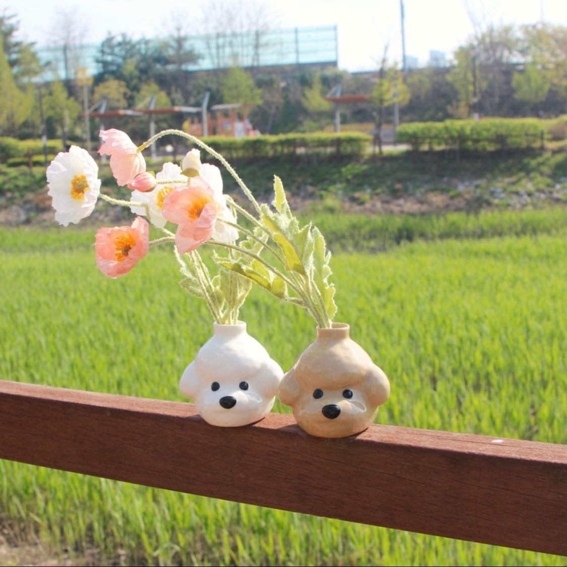poodle vase 2colors / プードル ベース 花瓶 オブジェ 一輪挿し