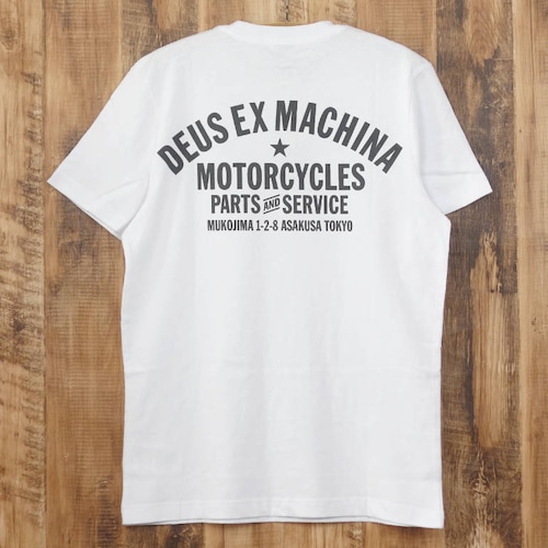 デウスエクスマキナ Tシャツ メンズ Deus Ex Machina TOKYO ADDRESS ホワイト トーキョー 東京