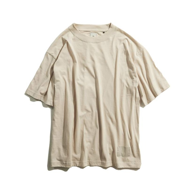 ORGANIC CTTN PIPING PK S/S TEE / オーガニックコットンラインポケット半袖TEE (BEIGE)