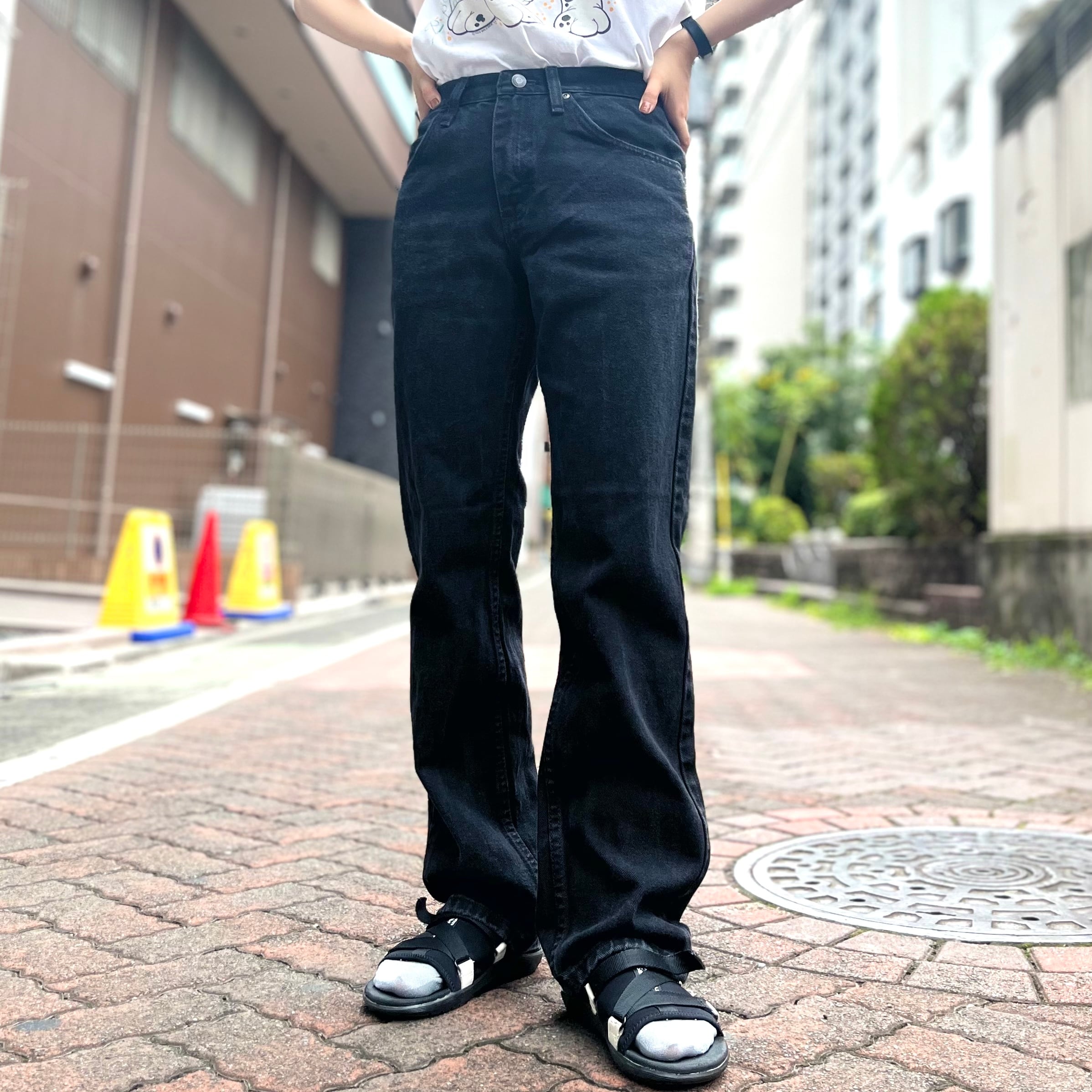 『W29 L30』Lee リー ブラック バギーデニム パンツ 黒 古着 古着屋 ...