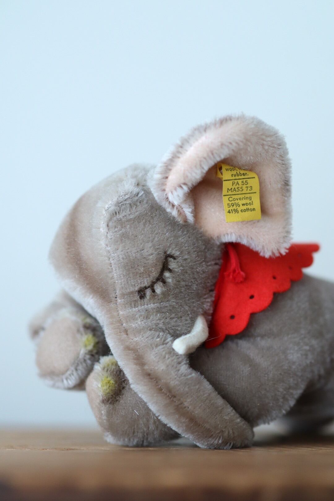 ヴィンテージ シュタイフ お眠りゾウさん 17㎝ Steiff Floppy Ele  ヴィンテージ ぬいぐるみ