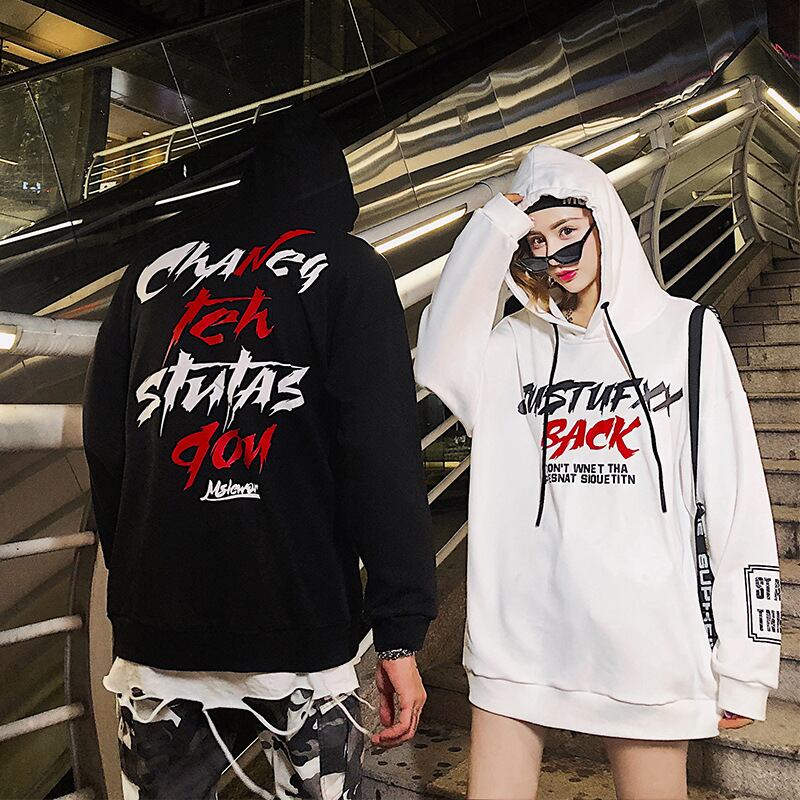 【新作】【送料無料】 Road、Ancient、Autumn Trend、Simple Letter Print Hoodie、Loose Hip HopHoodie-アリババ オータム 秋物 hip6-16115388834092