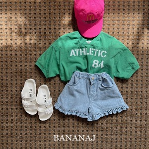 【Banana J】アスレチックTシャツ グリーン　80〜100cm
