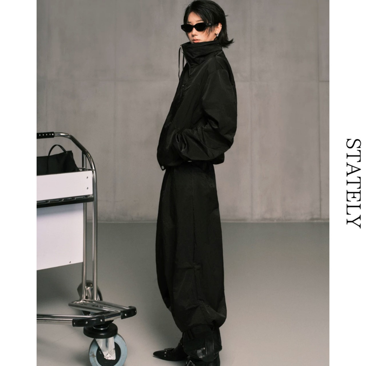 Shirring ナイロンセットアップ/2color_ST27・画像7