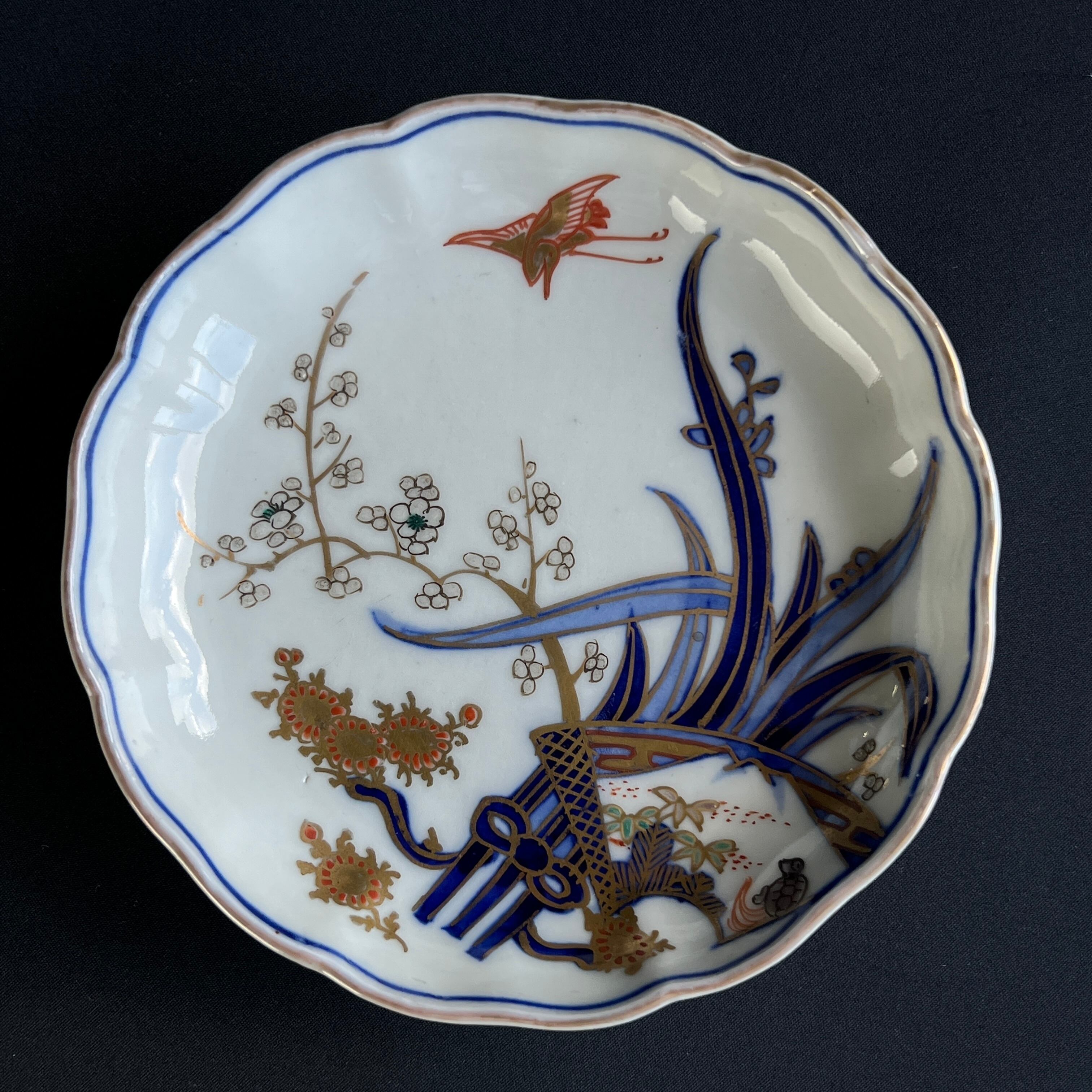 京焼清水焼／京泉窯 梅型6寸多用皿揃い 京焼清水焼／京泉窯 梅型6寸多用皿揃い 京焼清水焼／