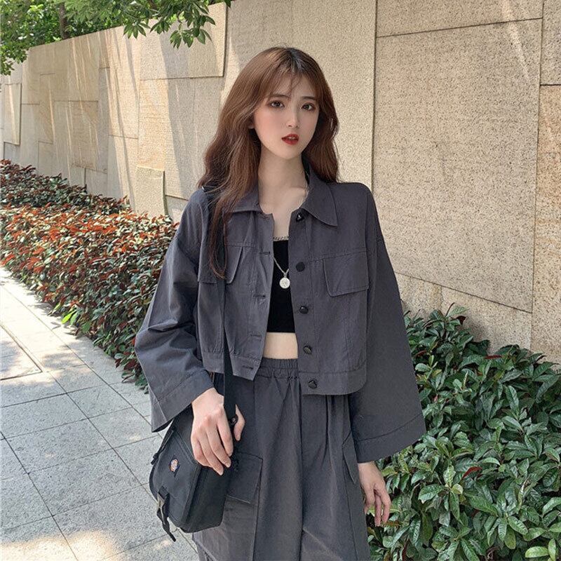 スプリングジャケット ルーズカジュアルオーバーオール 春物 萌量不足37245507790