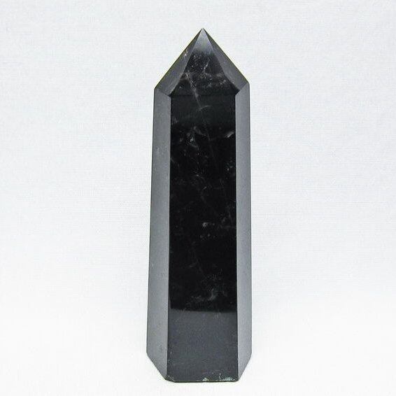 モリオン ポイント 黒水晶 六角柱 置物 一点物 152-4411