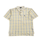 BURBERRY LONDON バーバリーロンドン チェック 半袖 ポロシャツ L /ホワイト系 メンズ 三陽商会