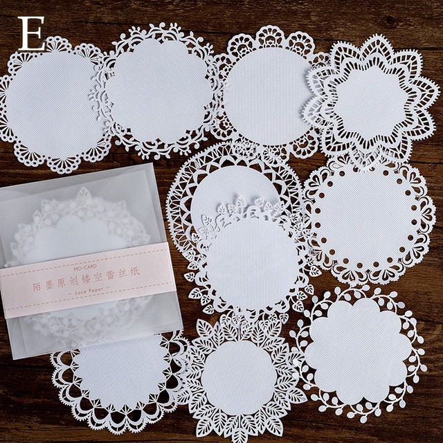 レース風ダイカット素材セット　10種入り　 爱丽丝茶话会シリーズ[MC-50m]