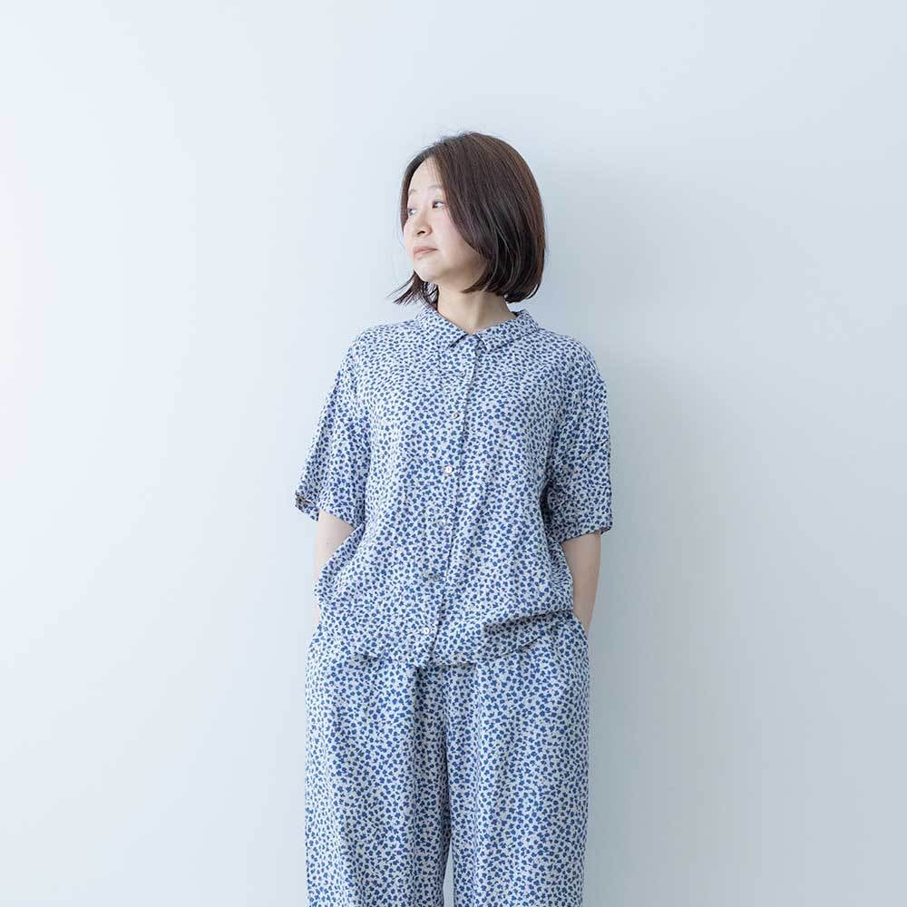 mizuiro ind プリントハーフスリーブシャツ