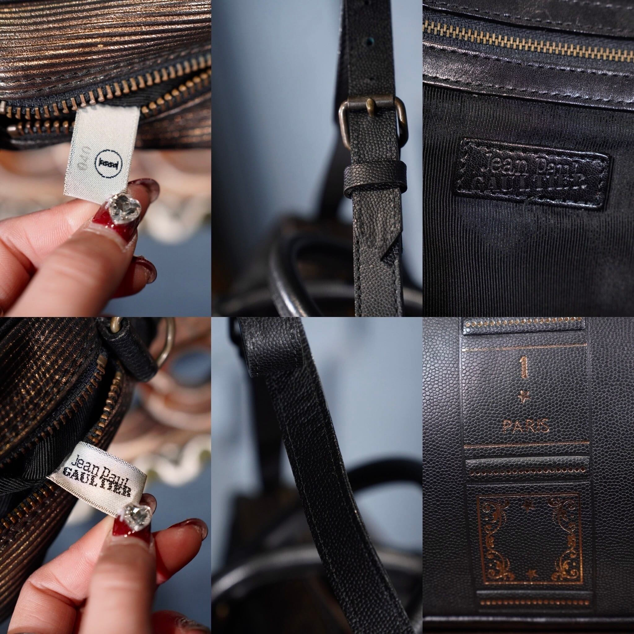 Jean Paul GAULTIER LOGO EMBOSSED DESIGN LEATHER 2way SHOULDER
